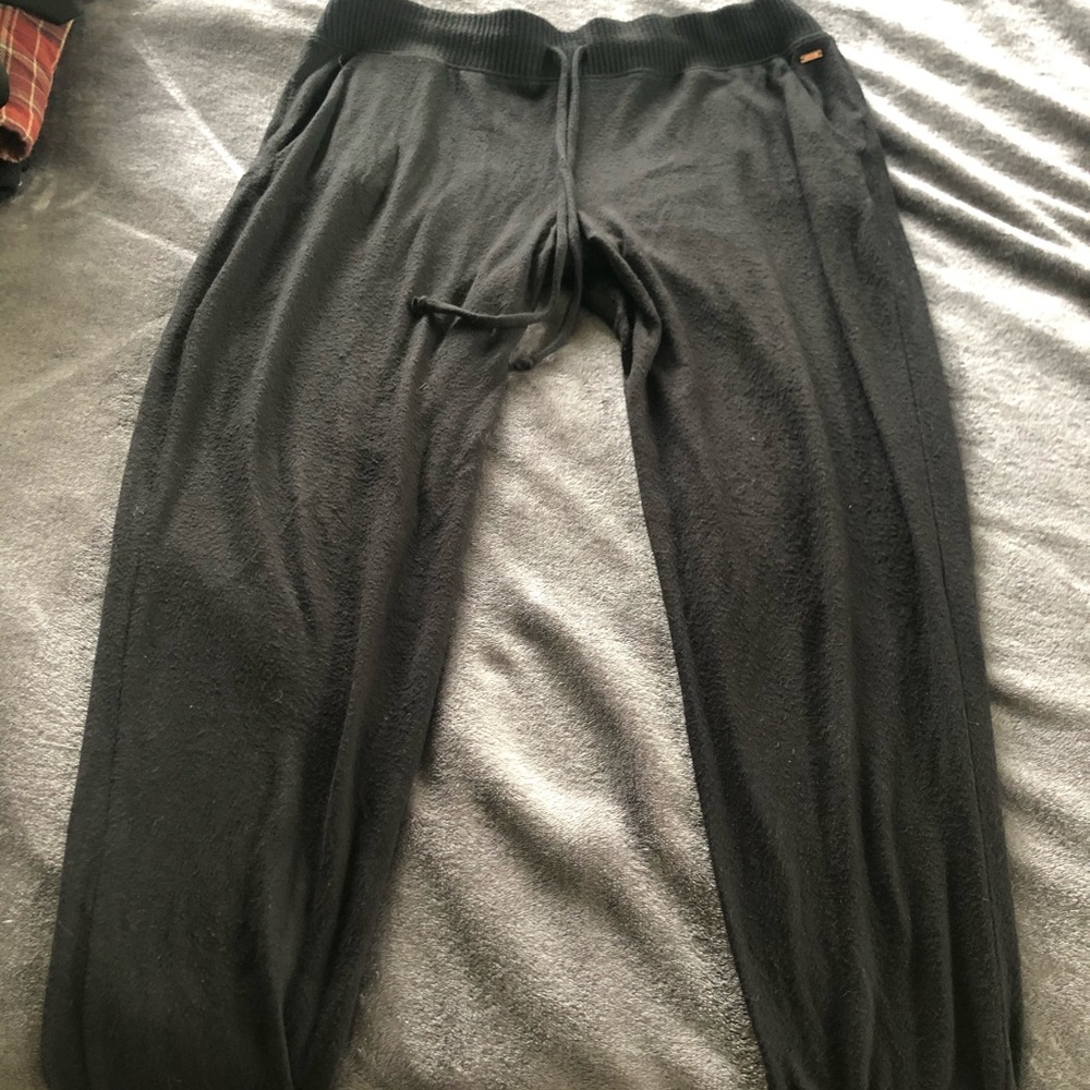 PINK brand black fleece sweatpants size M